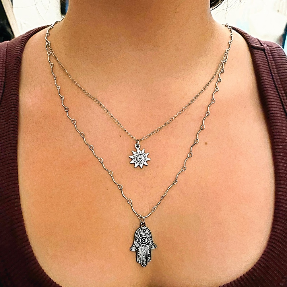 Handmade Boho Double Chain Necklace